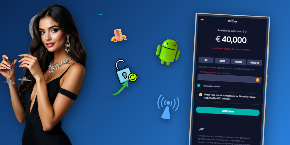 Mobilní pokladna F1 Casino Casino se zvýrazněným tlačítkem pro výběr peněz